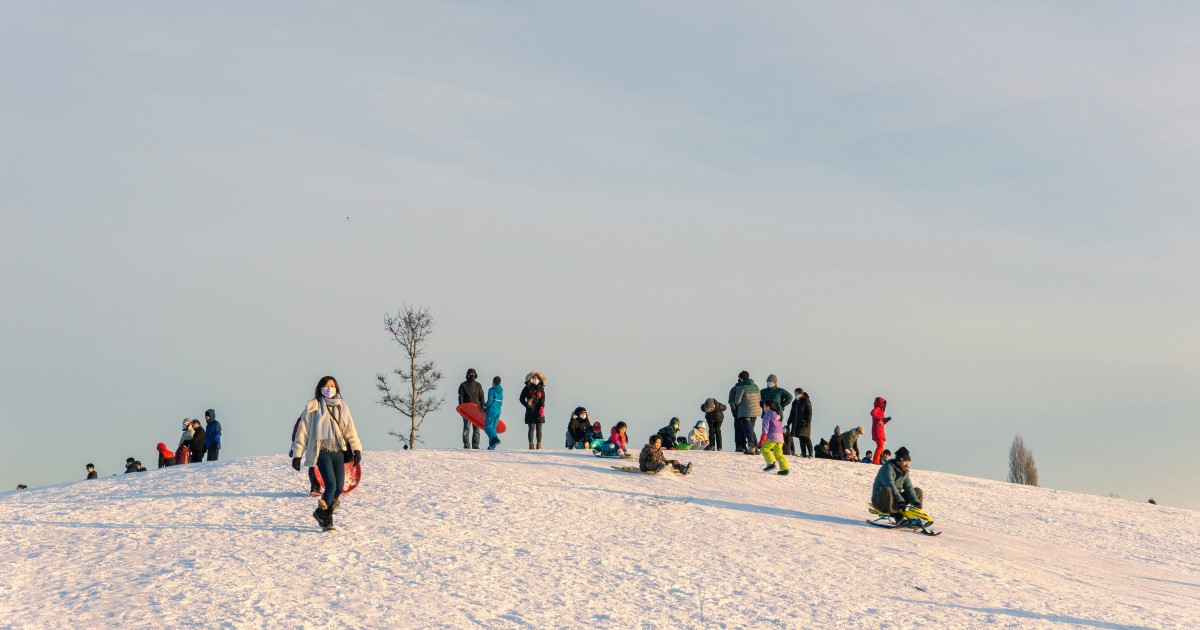 雪上ソリで遊んで身体を動かしてきました